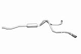 Dual Extreme Exhaust Kit Exits Behind Rear Tire At An Aggressive Angle Incl. Muffler/1.75 in. Pipes/3 in. Stainless Tips/Hangers/Clamps Aluminized