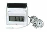 Thermometer - solar powered - panel type - temperature range -50 to 158 F and C