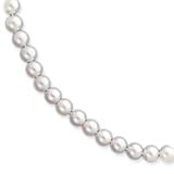 14k 7.5-8mm White Akoya Saltwater Cultured Pearl Necklace - PL75AA-16