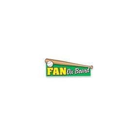 Baseball Fan on Board Car Magnet