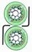 Sporting Goods : Kryptonics Scooter Wheels Kit 2 wheels - green