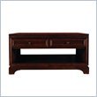 Stanley Furniture Continuum Square Storage Cocktail Wood Table in Amaretto Cherry