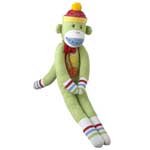 11I0NKDNChL Toby the Sock Monkey  Medium Green Stuffed Animal
