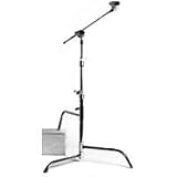 Matthews 20 Hollywood Pro Century C Stand Kit, Double Riser Stand with Sliding Leg, Grip Head & Arm, Supports 22 lbs, Maximum Height 63, Chrome.