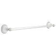 Franklin Brass 126880 Bellini 24-Inch Towel Bar, Polished Chrome And White