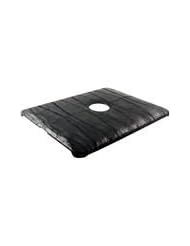 Black iPad Clip On Case - Genuine Chicken and Hen Skin Leather
