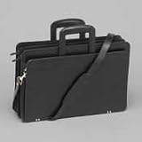 Leather Pocket Portfolio, 16-1/2w x 2-1/2d x 11-1/2h, Black (UNV31600)