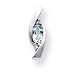 14k White Gold Diamond and Aquamarine Pendant