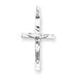 Sterling Silver Crucifix Pendant with 20 Inch Sterling Silver Chain