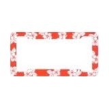 - 	 Orange Hibiscus Hawaiian Flowers Car Truck SUV License Plate Frame by Unknown