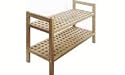 Walnut Wooden Shoe Rack - Stacking