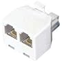 Ge Tl26191 Duplex Wall Jack Adapter (White, 4-Conductor)