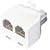 Ge Tl26191 Duplex Wall Jack Adapter (White, 4-Conductor)
