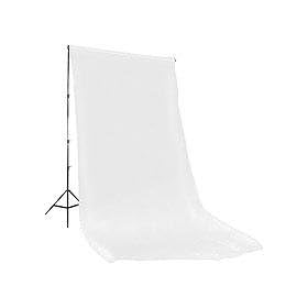 Photoflex Solid Color Series, 10' x 20' Dyed Muslin Background, Solid White Color.
