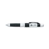 Avery(R) Tripleclick(TM) Multipurpose Writing Instrument, 0.5 mm Pencil, Medium Point 0.7 mm Pen, Stylus, Black Siver Barrel, Black Ink