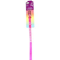 Four Paws Lil' Dog Jeweled Pink Nylon Collar for Puppies and Toy Breeds