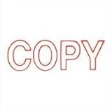 COPY Title Stamp, 1-3/4x5/8, Red Ink, Sold as 1 each