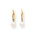 14k Leverback 3mm Cultured Pearl Childrens Earrings