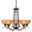 Boston Harbor Five Light Chandelier, Noble Bronze