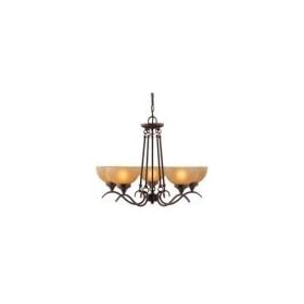Boston Harbor Five Light Chandelier, Noble Bronze