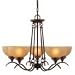 Boston Harbor Five Light Chandelier, Noble Bronze