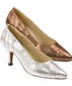 STEPHANIE DANCE SHOES - Snake Skin Pattern Pumps