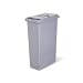 Rubbermaid-Slim Jim Confidential Document Waste Receptacle, 23 Gallon, Light Gray (RUB9W1500LGRAY) Category: Indoor Trash Cans and Containers