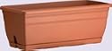 DECORATIVE PLASTIC WINDOW BOX 40CM TERRACOTTA