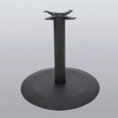 Table Base 17" Round x 29-1/2" High-Black Matte Finish