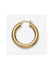 14k Plain Tube Hoop Earrings