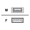 APC 19103CL-3F-1E 3-Feet USB 2.0 Clear USB-A Male USB-A Female Extension Cable