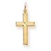 14k Diamond-Cut Cross Pendant