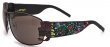 ED HARDY EHS 034 EHS034 CRUNK ROCK BLACK METAL GRAY LENS SUNGLASSES