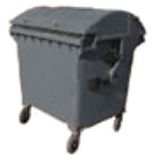 Outdoor Living : Wheelie Bin - Grey - 1100L - Roll Lid - Free Delivery