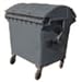 Wheelie Bin - Grey - 1100L - Roll Lid - Free Delivery
