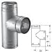 3" Diameter Stainless Steel PelletVent Pro Single Tee with Clean Out Cap
