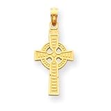 14k Reversible God is Love Celtic Cross Pendant - Measures 20x13mm - JewelryWeb