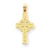 14k Reversible God is Love Celtic Cross Pendant