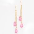 14k Pink CZ Drop Wire Earrings SE1852 14k Pink CZ Drop Wire Earrings SE1852