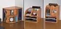 Safco Model 3-Way Corner Radius Organizer, Medium, Oak (9425)