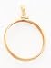 14k 1 oz Mounted Panda Coin Screw Top Coin Bezel Pendant
