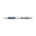 Retractable Ballpoint Pen, .7mm Fine Point, Rubber Grip, Stainless, Black Ink ZEB20010