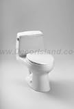 Toto ULTRAMAX ROUND 1-PC TOILET W/ SC SEAT--COTTON MS853113S#04 Gray