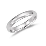Mens Classic Wedding Band in Platinum