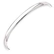 Sterling Silver 4mm Solid Polished Plain Slip-On Bangle Bracelet