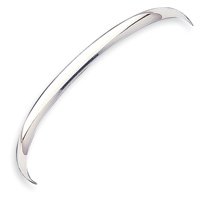 Sterling Silver 4mm Solid Polished Plain Slip-On Bangle Bracelet