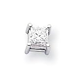 14k White Gold 1ct Complete Princess Cut Diamond Earrings