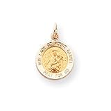 14k Our Lady of Mt. Carmel Medal Charm