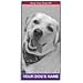 Labrador Retriever (Yellow) 30 x 60 personalized Name Only Beach Towel - Black/White