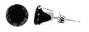 Sterling Silver 5 MM Round Black Cubic Zirconia Stud Post Friction Back Earrings
